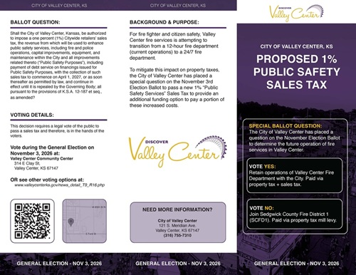 Valley Center 1_ Sales Tax Proposal General Information Brochure PG1 ds